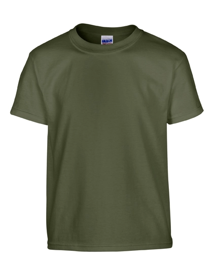 Heavy Cotton™ Youth T-Shirt zum Besticken und Bedrucken in der Farbe Military Green mit Ihren Logo, Schriftzug oder Motiv.