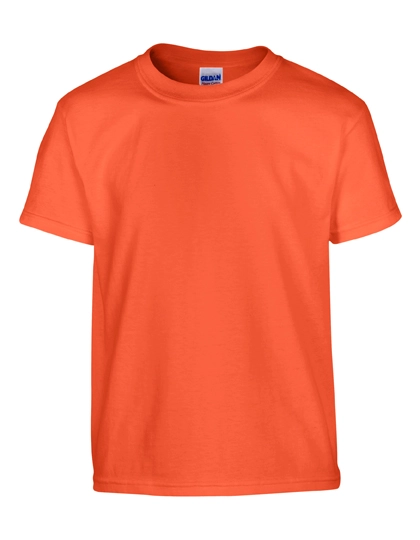Heavy Cotton™ Youth T-Shirt zum Besticken und Bedrucken in der Farbe Orange mit Ihren Logo, Schriftzug oder Motiv.