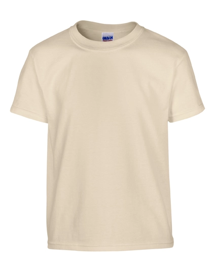 Heavy Cotton™ Youth T-Shirt zum Besticken und Bedrucken in der Farbe Sand mit Ihren Logo, Schriftzug oder Motiv.