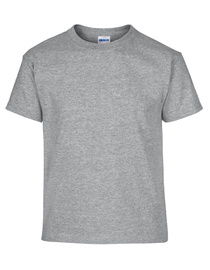 Heavy Cotton™ Youth T-Shirt zum Besticken und Bedrucken in der Farbe Sport Grey (Heather) mit Ihren Logo, Schriftzug oder Motiv.