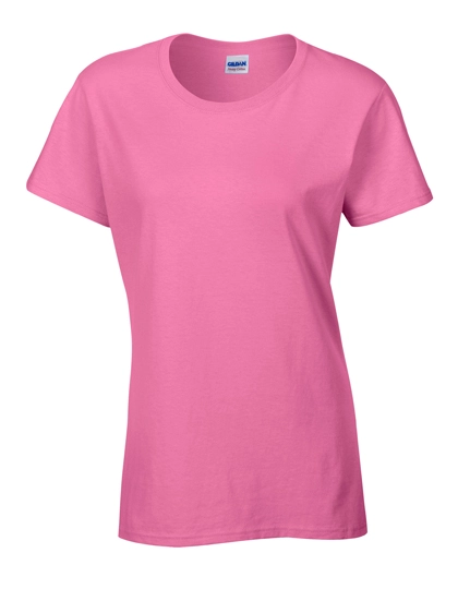 Ladies´ Heavy Cotton™ T-Shirt zum Besticken und Bedrucken in der Farbe Azalea mit Ihren Logo, Schriftzug oder Motiv.