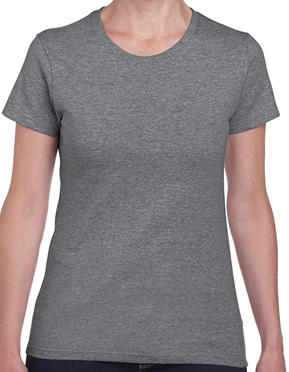 Ladies´ Heavy Cotton™ T-Shirt zum Besticken und Bedrucken in der Farbe Graphite Heather mit Ihren Logo, Schriftzug oder Motiv.