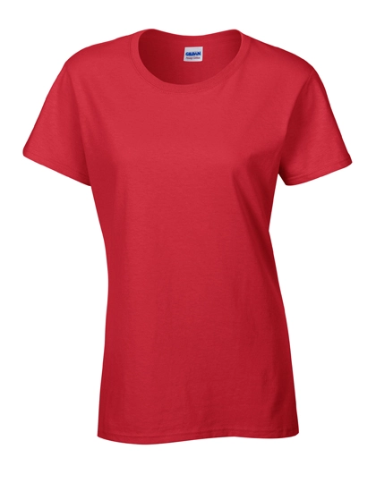 Ladies´ Heavy Cotton™ T-Shirt zum Besticken und Bedrucken in der Farbe Red mit Ihren Logo, Schriftzug oder Motiv.