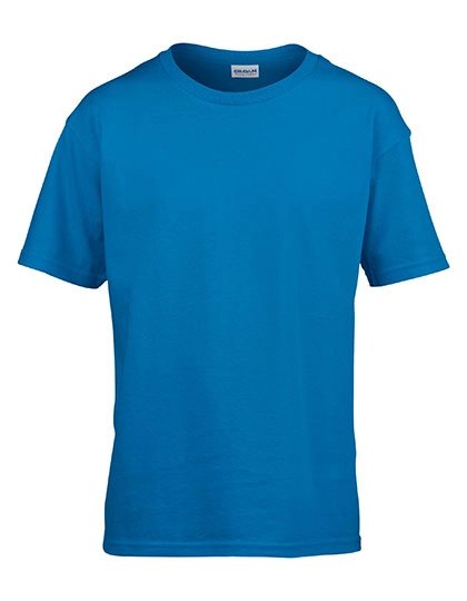 Softstyle® Youth T-Shirt zum Besticken und Bedrucken in der Farbe Sapphire mit Ihren Logo, Schriftzug oder Motiv.