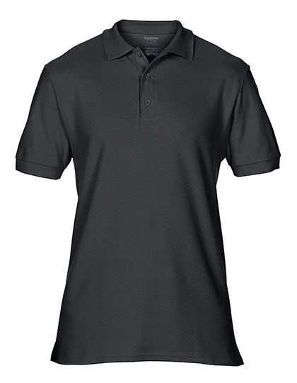 Premium Cotton® Double Piqué Polo zum Besticken und Bedrucken in der Farbe Black mit Ihren Logo, Schriftzug oder Motiv.