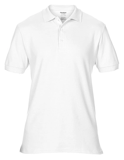 Premium Cotton® Double Piqué Polo zum Besticken und Bedrucken in der Farbe White mit Ihren Logo, Schriftzug oder Motiv.