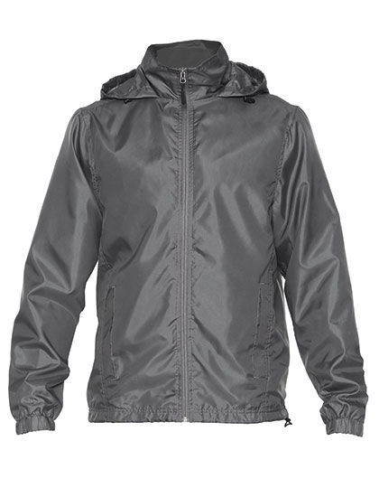 Hammer Adult Windwear Jacket zum Besticken und Bedrucken in der Farbe Charcoal (Solid) mit Ihren Logo, Schriftzug oder Motiv.