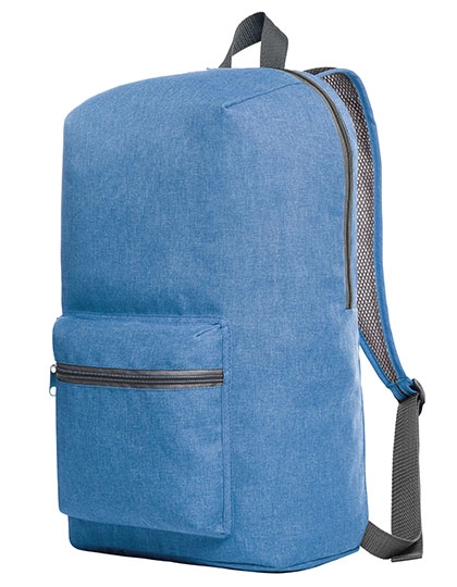 Backpack Sky zum Besticken und Bedrucken in der Farbe Blue mit Ihren Logo, Schriftzug oder Motiv.