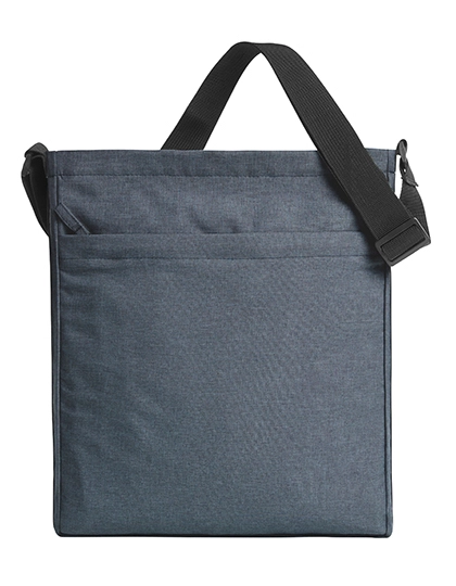 Shoulder Bag Circle zum Besticken und Bedrucken in der Farbe Blue-Grey-Sprinkle mit Ihren Logo, Schriftzug oder Motiv.