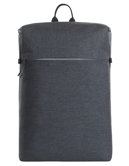 Notebook Backpack Top zum Besticken und Bedrucken in der Farbe Black-Grey-Sprinkle mit Ihren Logo, Schriftzug oder Motiv.