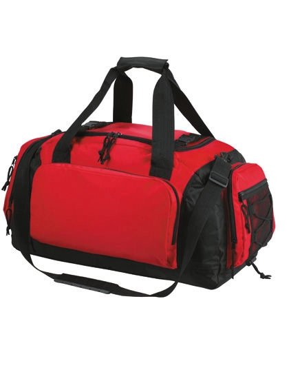 Travel Bag Sport zum Besticken und Bedrucken in der Farbe Red mit Ihren Logo, Schriftzug oder Motiv.