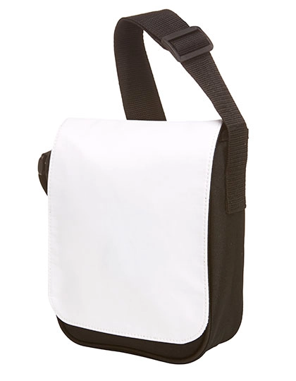 Mini Flap Bag Base zum Besticken und Bedrucken in der Farbe Black-White mit Ihren Logo, Schriftzug oder Motiv.