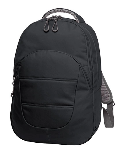 Notebook-Backpack Campus zum Besticken und Bedrucken in der Farbe Black mit Ihren Logo, Schriftzug oder Motiv.