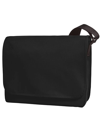 Shoulder Bag Kurier zum Besticken und Bedrucken in der Farbe Black mit Ihren Logo, Schriftzug oder Motiv.