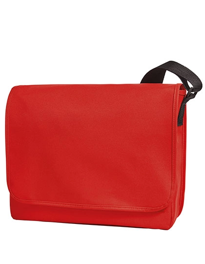 Shoulder Bag Kurier zum Besticken und Bedrucken in der Farbe Red mit Ihren Logo, Schriftzug oder Motiv.