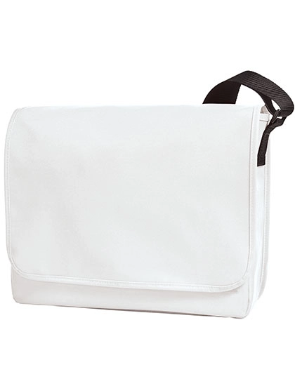 Shoulder Bag Kurier zum Besticken und Bedrucken in der Farbe White mit Ihren Logo, Schriftzug oder Motiv.