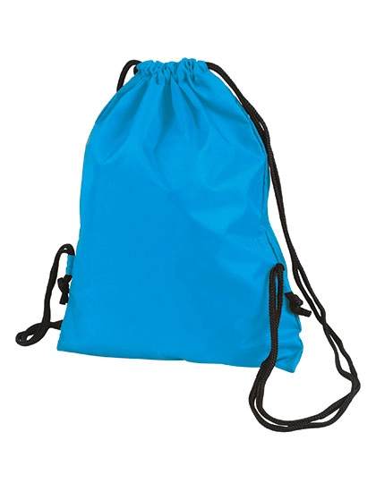 Taffeta Backpack Sport zum Besticken und Bedrucken in der Farbe Cyan mit Ihren Logo, Schriftzug oder Motiv.