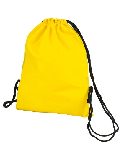Taffeta Backpack Sport zum Besticken und Bedrucken in der Farbe Yellow mit Ihren Logo, Schriftzug oder Motiv.