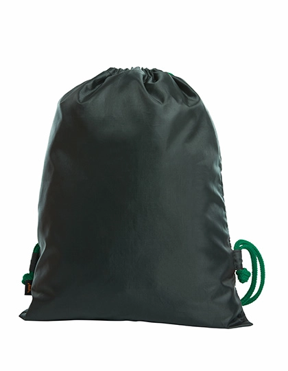 Drawstring Bag Flash zum Besticken und Bedrucken in der Farbe Black-Green mit Ihren Logo, Schriftzug oder Motiv.