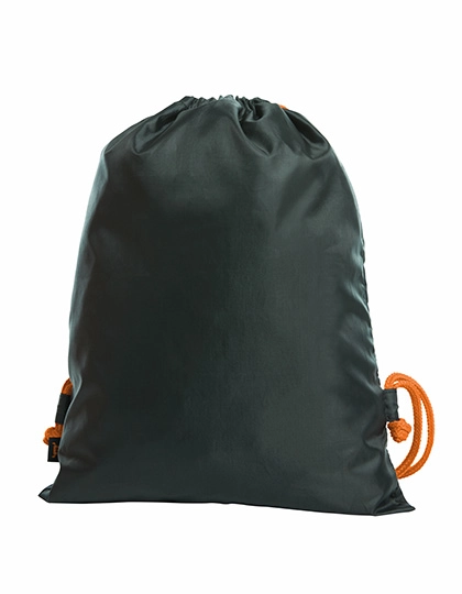 Drawstring Bag Flash zum Besticken und Bedrucken in der Farbe Black-Orange mit Ihren Logo, Schriftzug oder Motiv.