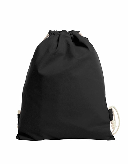 Drawstring Bag Earth zum Besticken und Bedrucken in der Farbe Black mit Ihren Logo, Schriftzug oder Motiv.