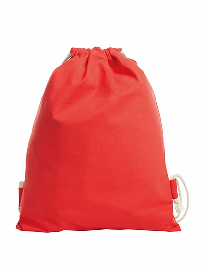 Drawstring Bag Earth zum Besticken und Bedrucken in der Farbe Red mit Ihren Logo, Schriftzug oder Motiv.