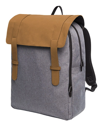 Notebook Backpack Urban zum Besticken und Bedrucken in der Farbe Brown mit Ihren Logo, Schriftzug oder Motiv.