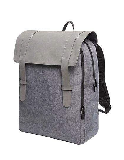 Notebook Backpack Urban zum Besticken und Bedrucken in der Farbe Grey mit Ihren Logo, Schriftzug oder Motiv.