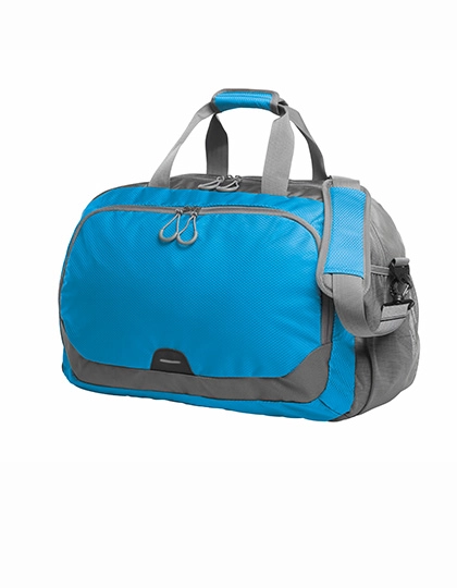 Sport/Travel Bag  Step M zum Besticken und Bedrucken in der Farbe Cyan mit Ihren Logo, Schriftzug oder Motiv.