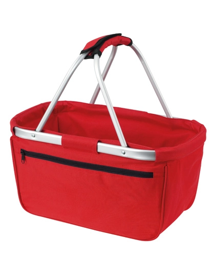 Shopper Basket zum Besticken und Bedrucken in der Farbe Red mit Ihren Logo, Schriftzug oder Motiv.