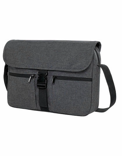 Notebook Bag Fashion zum Besticken und Bedrucken in der Farbe Blue-Grey Melange mit Ihren Logo, Schriftzug oder Motiv.