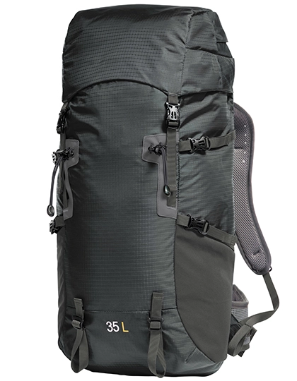Trekking Backpack Mountain zum Besticken und Bedrucken in der Farbe Anthracite mit Ihren Logo, Schriftzug oder Motiv.