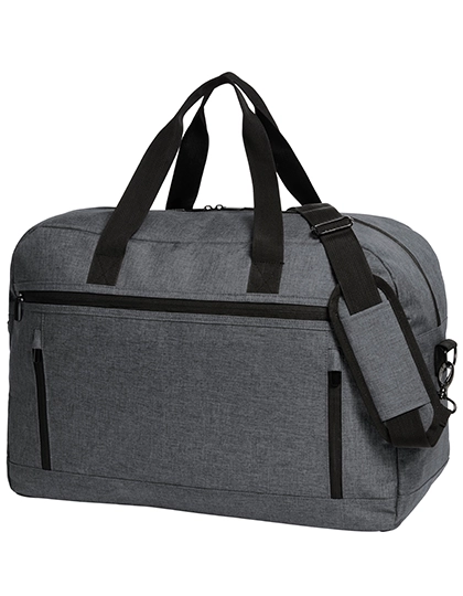 Travel Bag Fashion zum Besticken und Bedrucken in der Farbe Blue-Grey Melange mit Ihren Logo, Schriftzug oder Motiv.