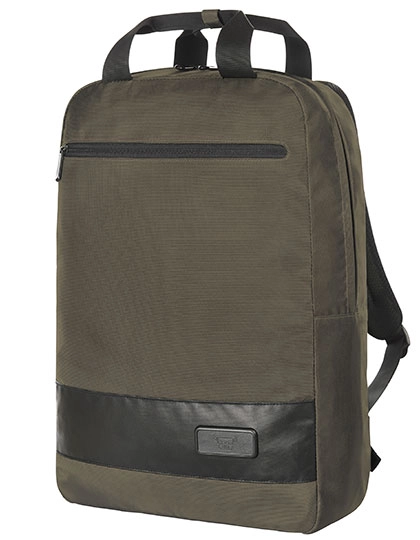 Notebook Backpack Stage zum Besticken und Bedrucken in der Farbe Taupe mit Ihren Logo, Schriftzug oder Motiv.