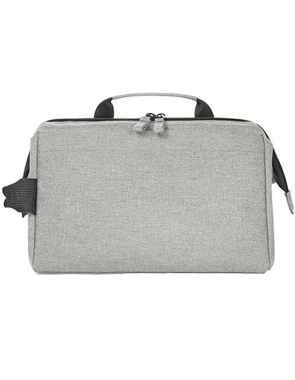 Zip Bag Circle zum Besticken und Bedrucken in der Farbe Light Grey Melange mit Ihren Logo, Schriftzug oder Motiv.