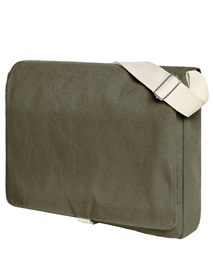 Shoulder Bag Like zum Besticken und Bedrucken in der Farbe Oliv mit Ihren Logo, Schriftzug oder Motiv.