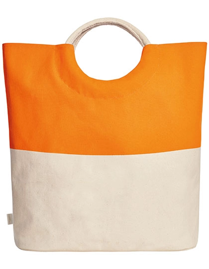 Shopper Sunny zum Besticken und Bedrucken in der Farbe Orange mit Ihren Logo, Schriftzug oder Motiv.