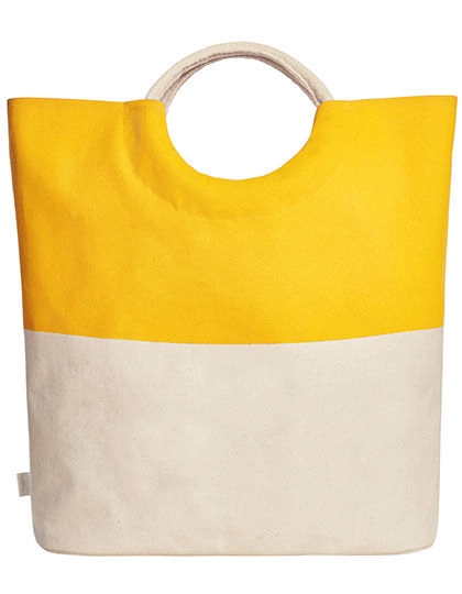 Shopper Sunny zum Besticken und Bedrucken in der Farbe Yellow mit Ihren Logo, Schriftzug oder Motiv.