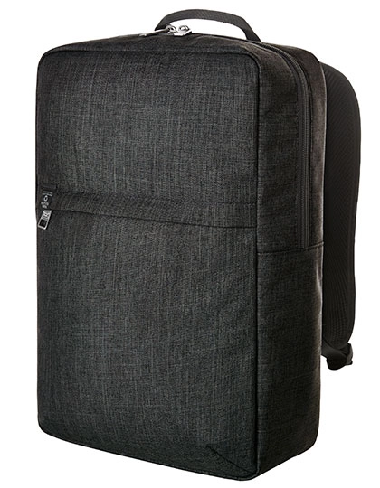 Notebook Backpack Europe zum Besticken und Bedrucken in der Farbe Black-Sprinkle mit Ihren Logo, Schriftzug oder Motiv.
