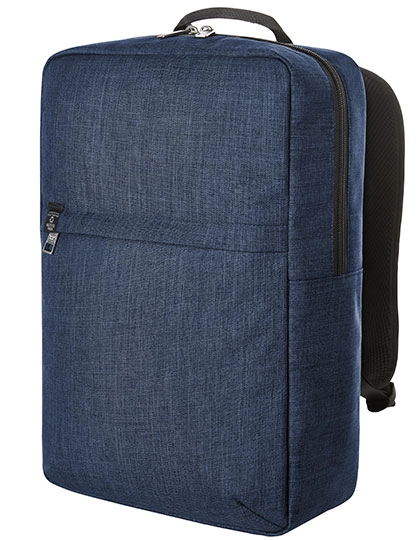Notebook Backpack Europe zum Besticken und Bedrucken in der Farbe Blue-Sprinkle mit Ihren Logo, Schriftzug oder Motiv.