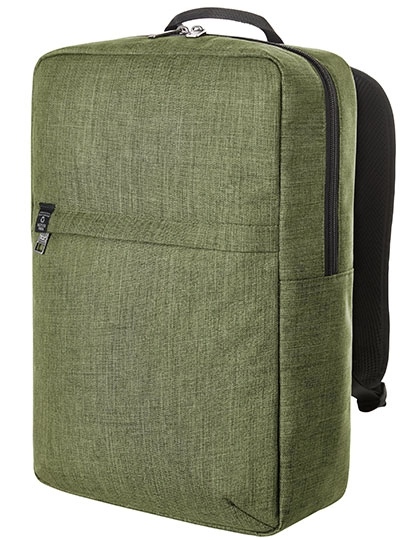 Notebook Backpack Europe zum Besticken und Bedrucken in der Farbe Green-Sprinkle mit Ihren Logo, Schriftzug oder Motiv.
