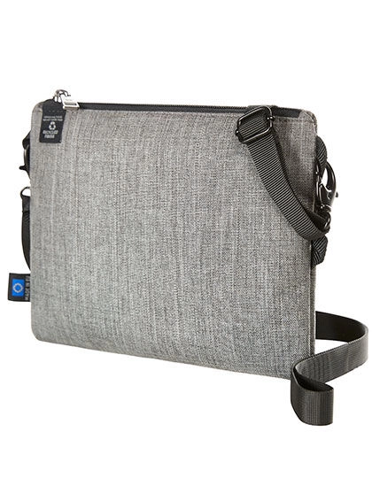 Zip Bag Europe zum Besticken und Bedrucken in der Farbe Ash mit Ihren Logo, Schriftzug oder Motiv.