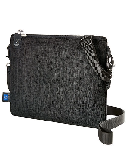 Zip Bag Europe zum Besticken und Bedrucken in der Farbe Black-Sprinkle mit Ihren Logo, Schriftzug oder Motiv.