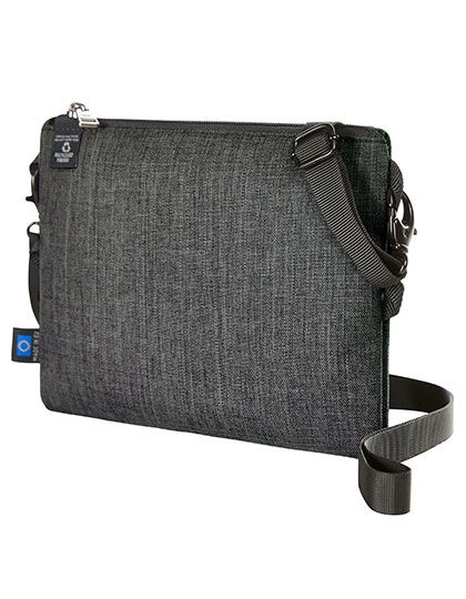 Zip Bag Europe zum Besticken und Bedrucken in der Farbe Grey-Sprinkle mit Ihren Logo, Schriftzug oder Motiv.