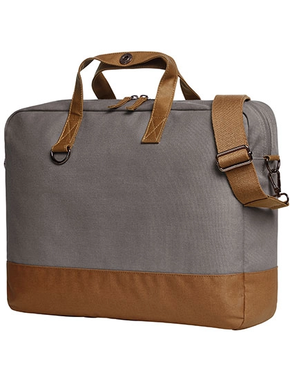 Notebook Bag Life zum Besticken und Bedrucken in der Farbe Grey-Brown mit Ihren Logo, Schriftzug oder Motiv.