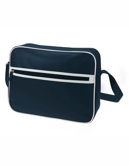 Shoulder Bag Retro zum Besticken und Bedrucken in der Farbe Navy mit Ihren Logo, Schriftzug oder Motiv.