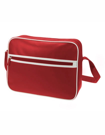 Shoulder Bag Retro zum Besticken und Bedrucken in der Farbe Red mit Ihren Logo, Schriftzug oder Motiv.