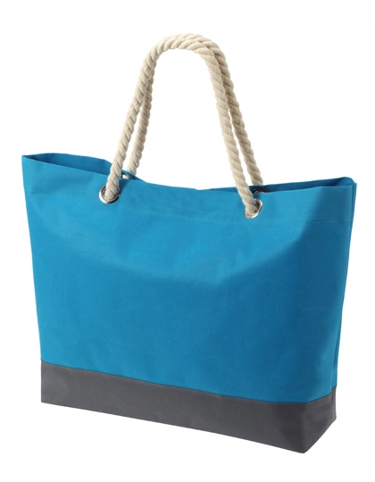 Shopper Bonny zum Besticken und Bedrucken in der Farbe Blue mit Ihren Logo, Schriftzug oder Motiv.