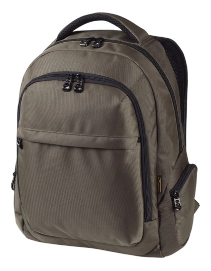 Notebook Backpack Mission zum Besticken und Bedrucken in der Farbe Taupe mit Ihren Logo, Schriftzug oder Motiv.