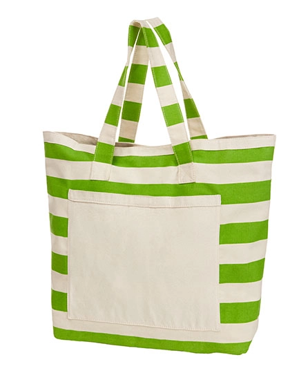 Shopper Beach zum Besticken und Bedrucken in der Farbe Apple Green mit Ihren Logo, Schriftzug oder Motiv.